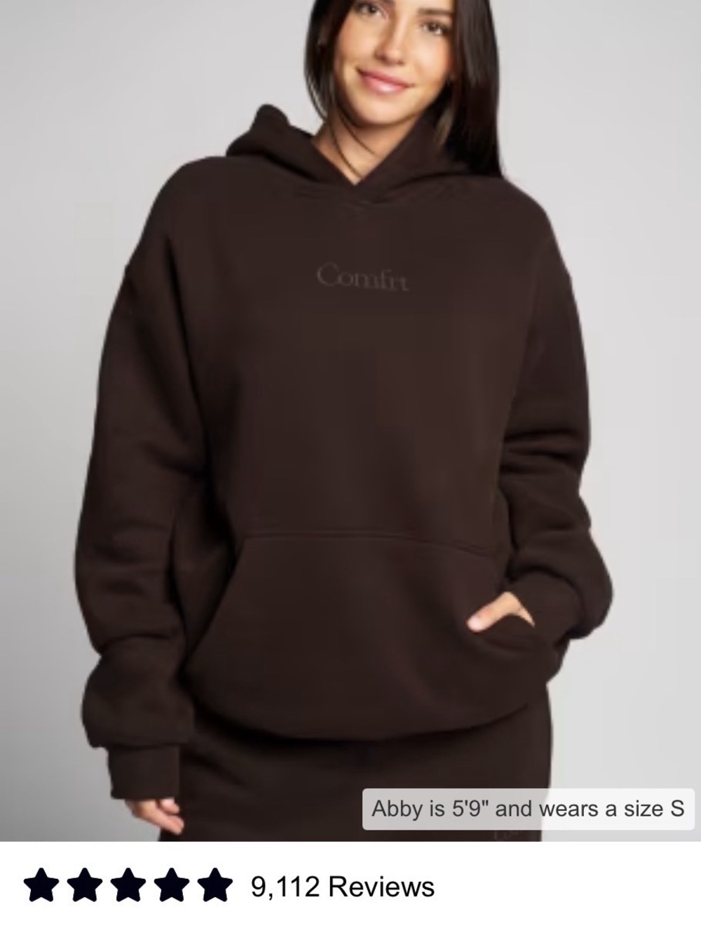 Comfrt Signature Hoodie Brown Medium